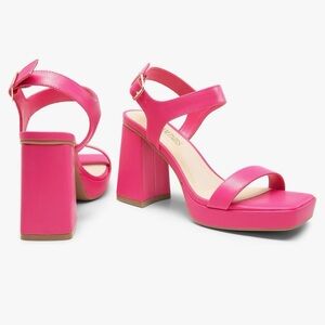 Pink Platform Sandel Chunky Heel sexy cute fun